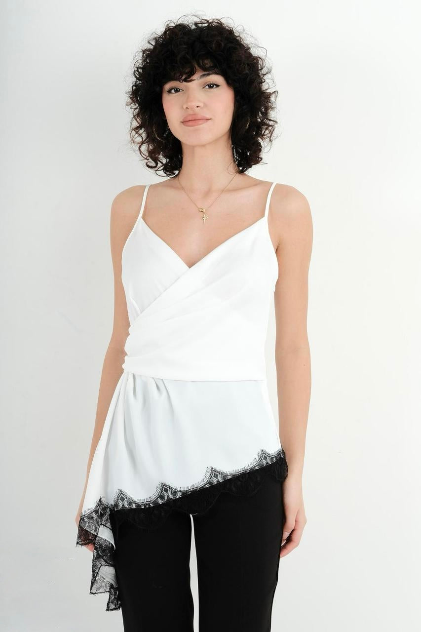 The Lace Wrap Blouse