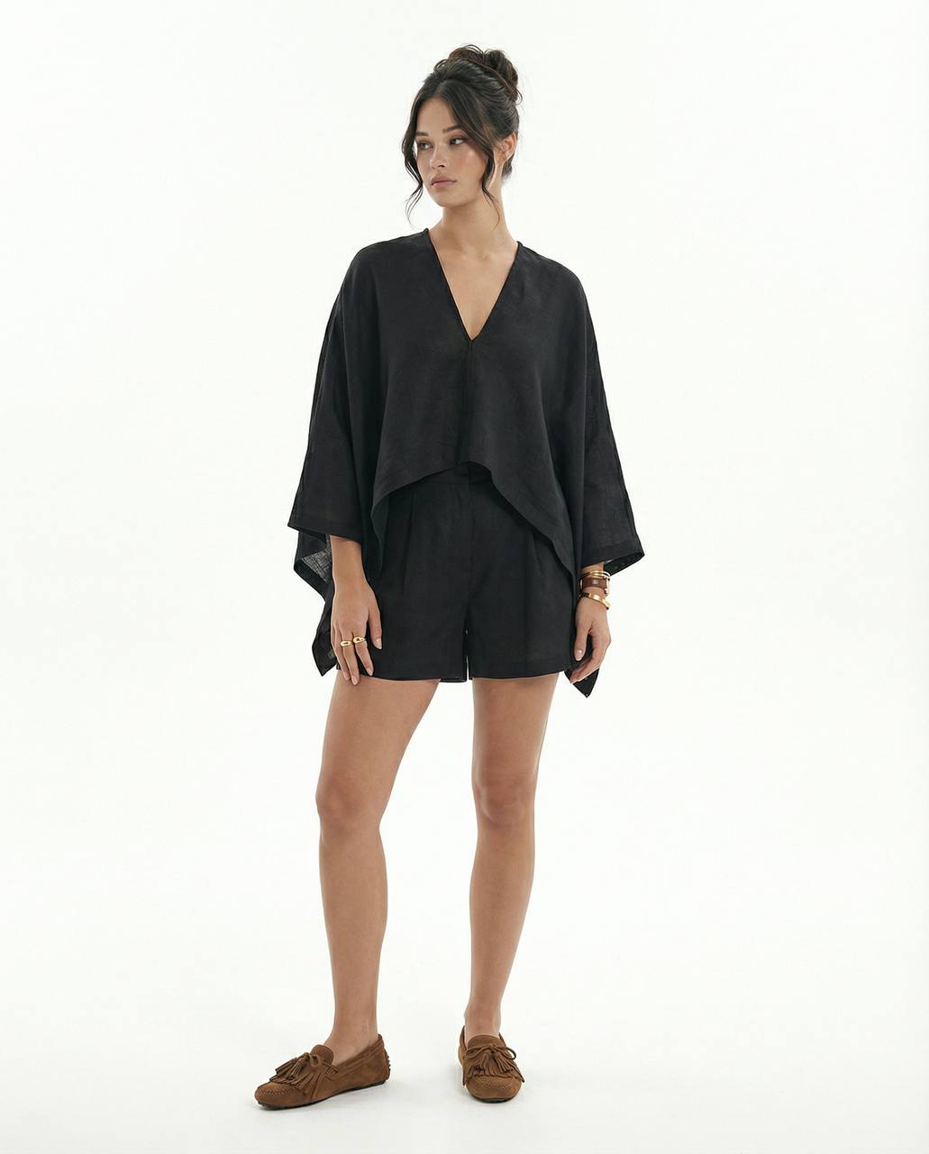 The Black Linen Duo Set