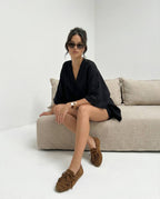 The Black Linen Duo Set