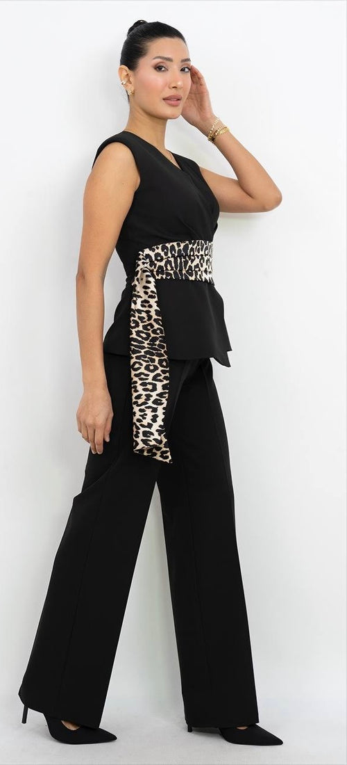Noir Belted Set