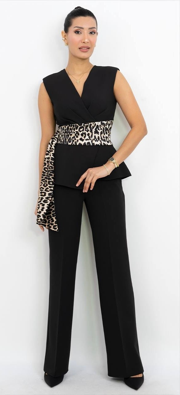 Noir Belted Set