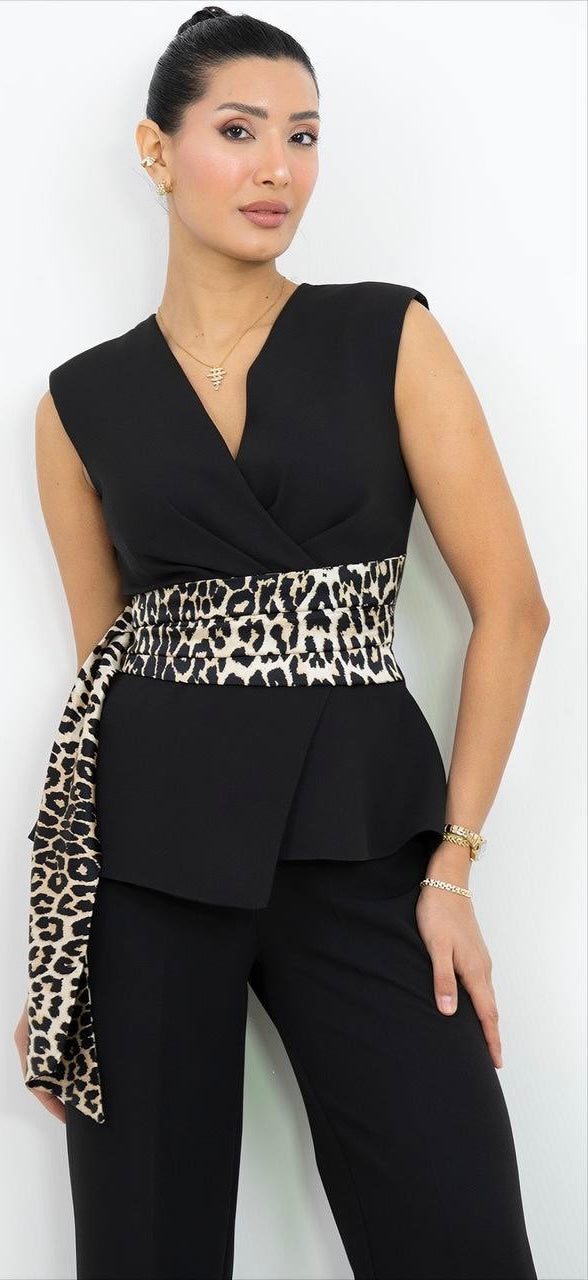 Noir Belted Set